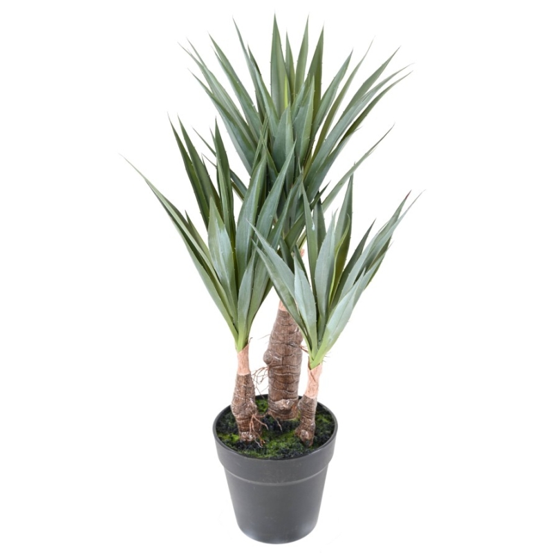 Agave Sisal artificiale 3 steli in vaso 55 cm