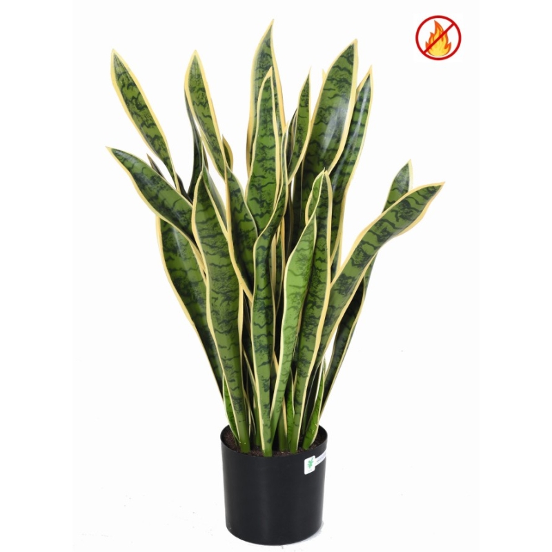 Artificial large variegated sansevieria fire resistant 93 cm
