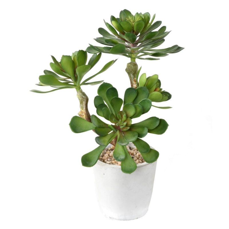 Artificial succulent in cement pot 30 cm