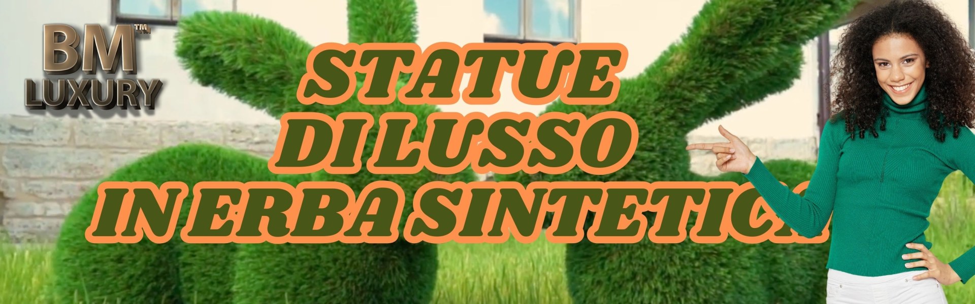 STATUE IN ERBA SINTETICA