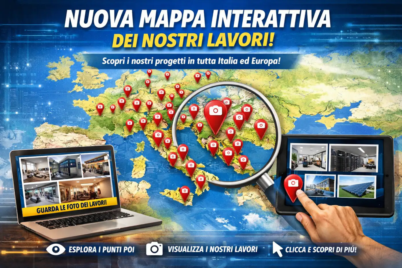 Mappa delle referenze BM Luxury in Italia ed Europa