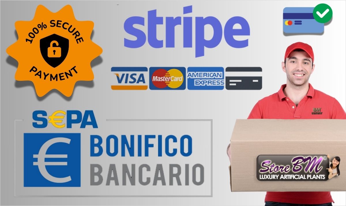 Pagamenti sicuri con Stripe e bonifico bancario
